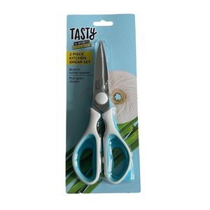 NWT Tasty 2 Piece Kitchen Shear Set with Built In Bottle Opener